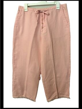 Chadwick’s Pink Linen Women’s Pants Coastal Size 8